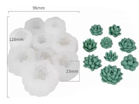 Molde silicona 9 cactus surtidos